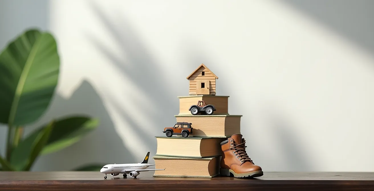 Pyramidenförmige Anordnung von Reiseelementen zur Buchungspriorität