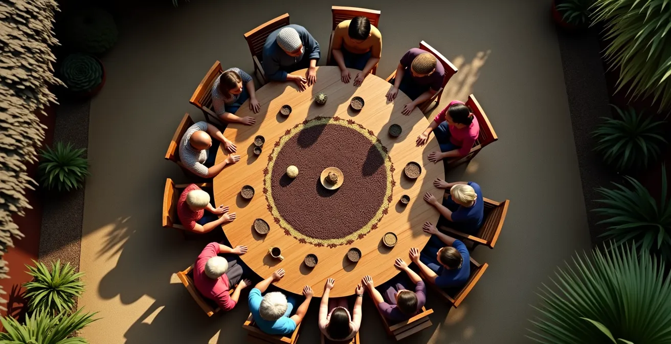 Visuelle Darstellung der Entscheidungsstrukturen im gemeinschaftsbasierten Tourismus