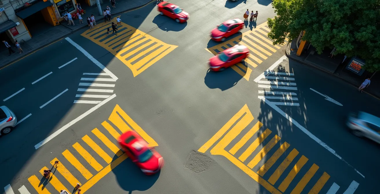 Das komplexe Einbahnstraßensystem und Verkehrsfluss in San José Costa Rica